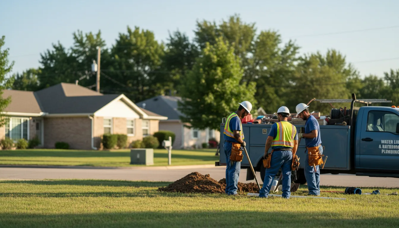 Residential water line and bathroom plumbing service in Paragon, IN